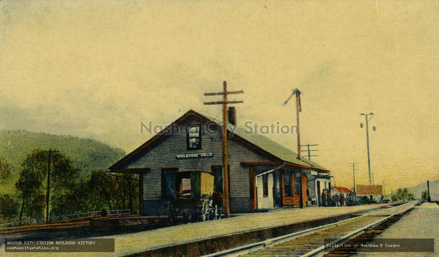 Postcard: Boston and Maine Station, Shelburne Falls, Massachusetts